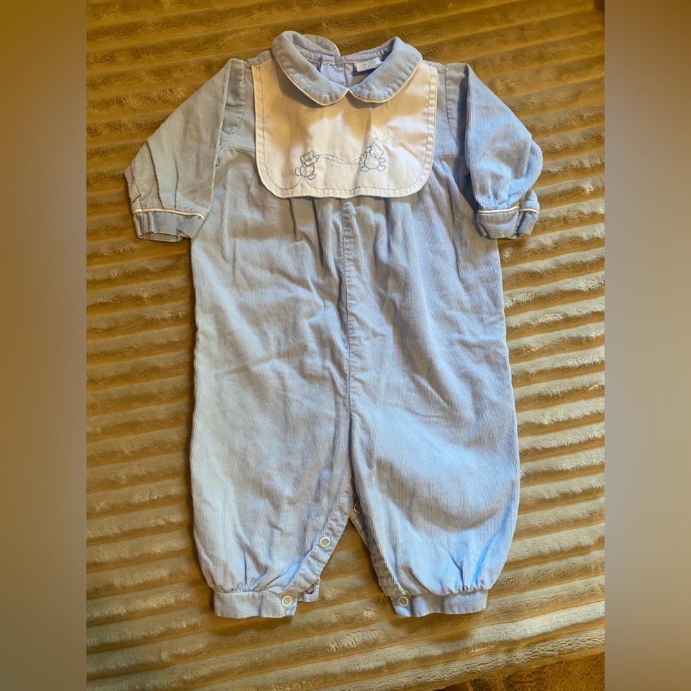 Vintage Alexis Brand Soft Blue Baby Outfit